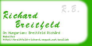 richard breitfeld business card